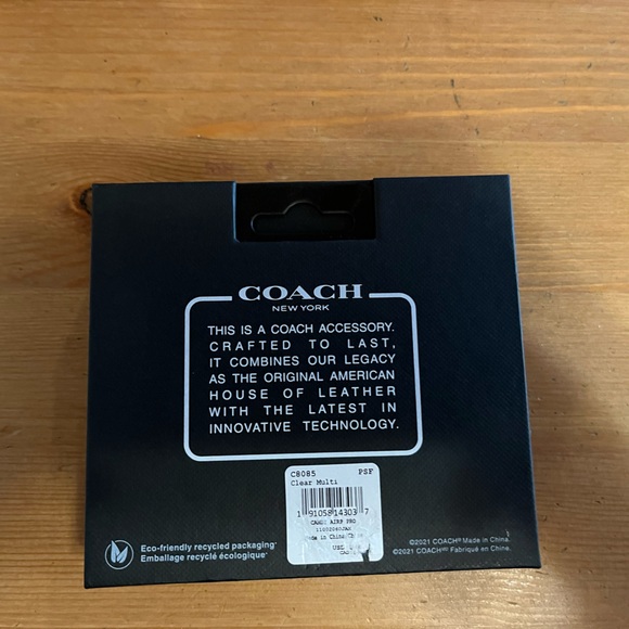 NWT | COACH | candy AIRPOD PRO clear case keychain - Picture 2 of 3